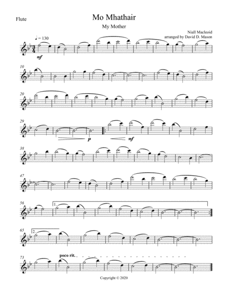Mo Mhathair (My Mother) (arr. David D. Mason)