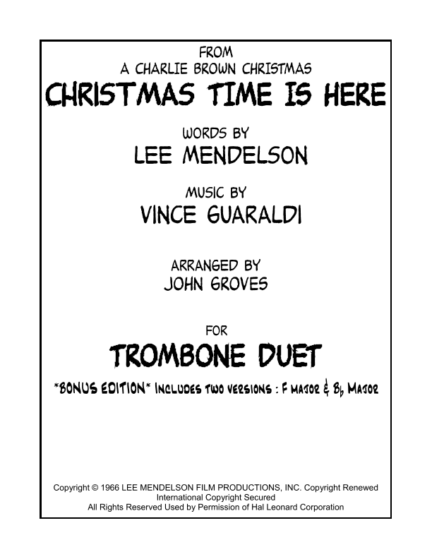 Christmas Time Is Here (arr. John Groves)