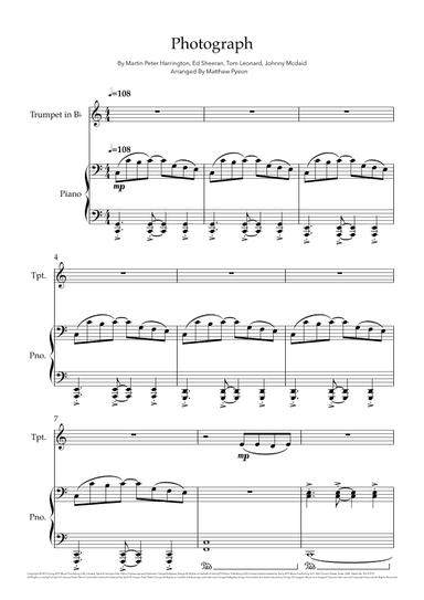 Photograph (arr. Matthew pyeon)