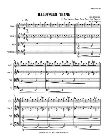 Halloween Theme (arr. Alison Gillies)