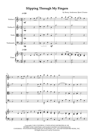 Slipping Through My Fingers (arr. Karen Gueiros)