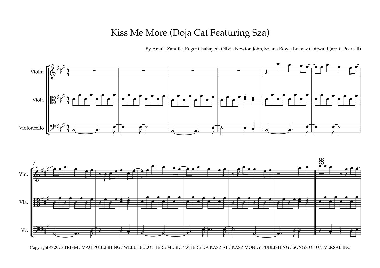 Kiss Me More (arr. Caroline Pearsall)