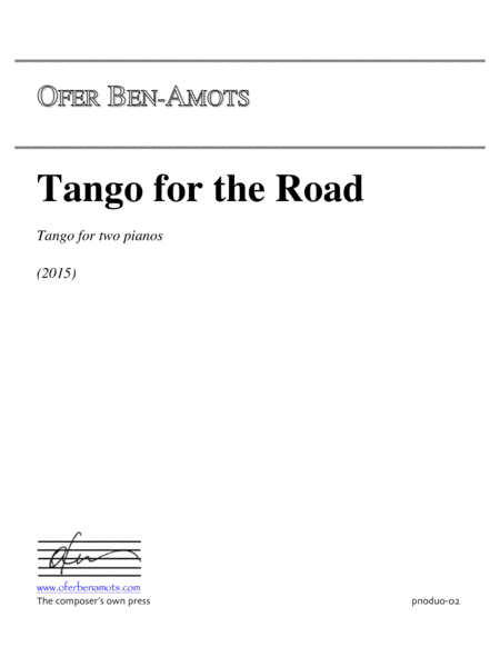 Tango for the Road - for two pianos