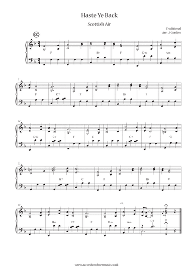 Haste Ye Back (arr. Julia Gordon)