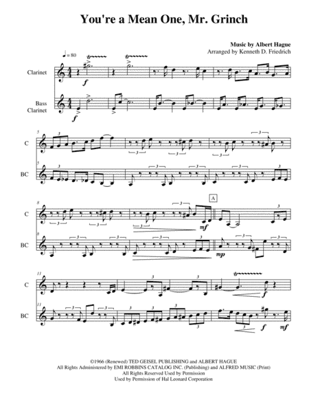 You're A Mean One, Mr. Grinch (arr. Kenneth D. Friedrich)