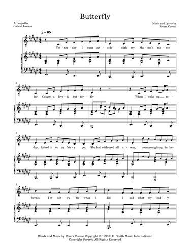 Butterfly (arr. Gabriel Lawson)