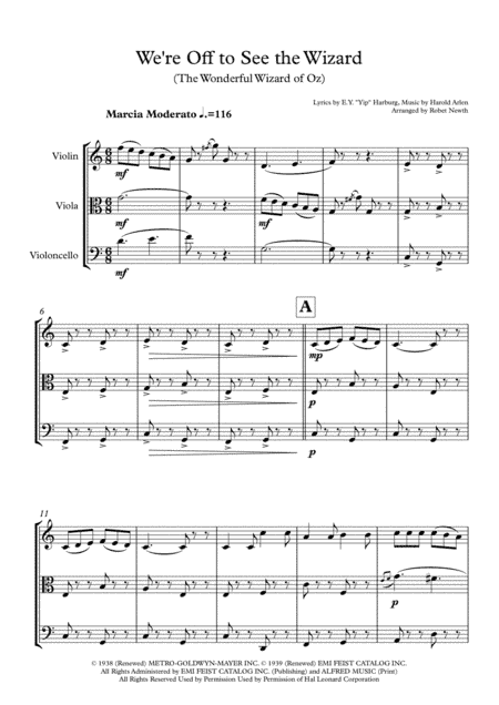 We're Off To See The Wizard (arr. Robert Newth)