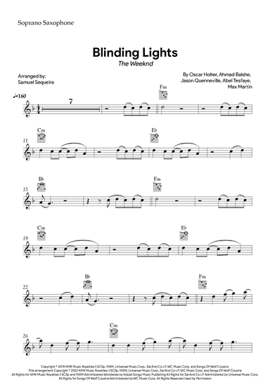 Blinding Lights (arr. Samuel Sequeira)