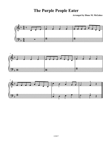 Purple People Eater (arr. Diane M. McGahee)