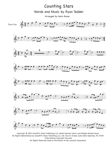 Counting Stars (arr. Kevin Busse)