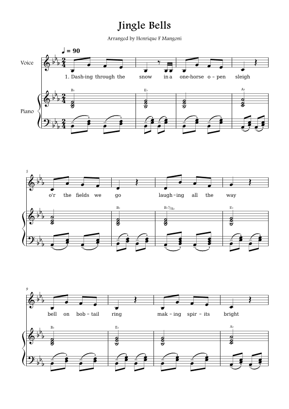 Jingle Bells (arr. Henrique F Mangoni)
