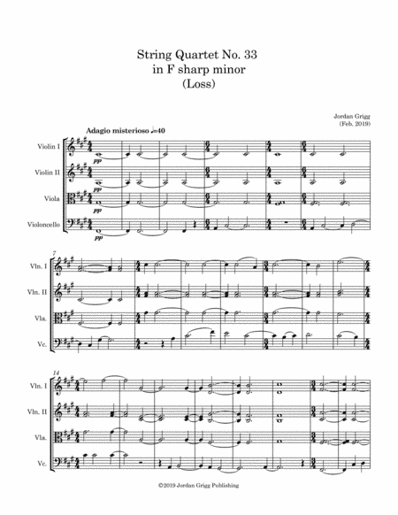 String Quartet No 33 in F sharp minor