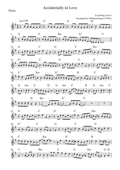 Accidentally In Love (arr. Melquisedeque C.Silva)