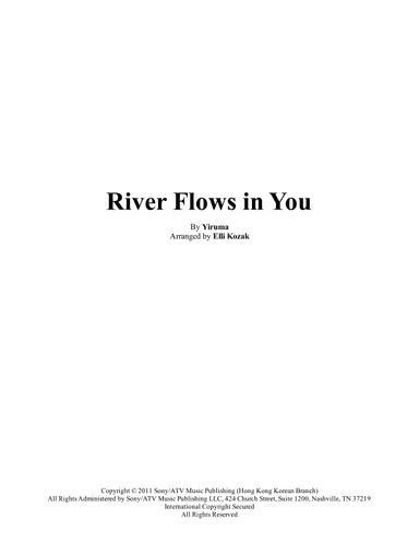 River Flows In You (arr. Elli Kozak)