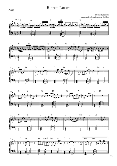 Human Nature (arr. Melquisedeque C.Silva)