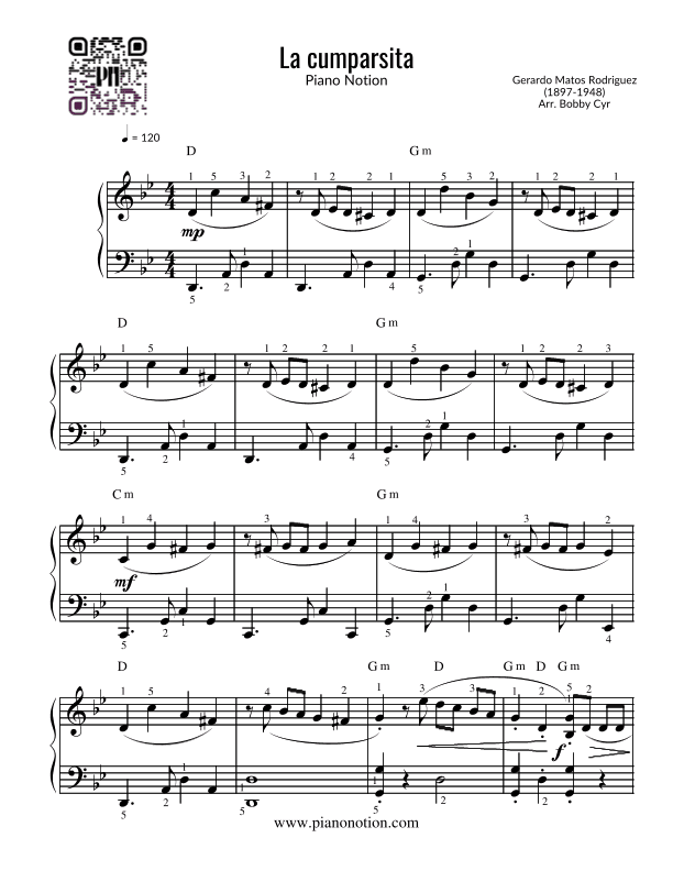 La Cumparsita (Easy Piano) (arr. Bobby Cyr)
