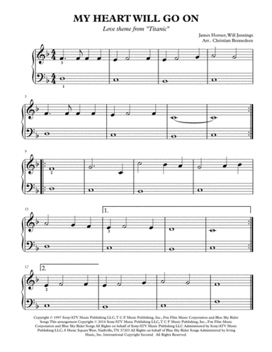 My Heart Will Go On (love Theme From 'titanic') (arr. Christian Bennedsen)