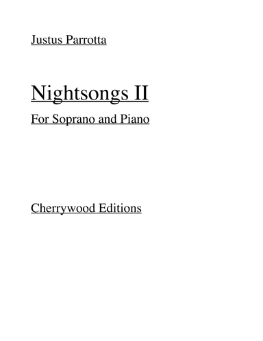 Nightsongs II for Soprano and Piano