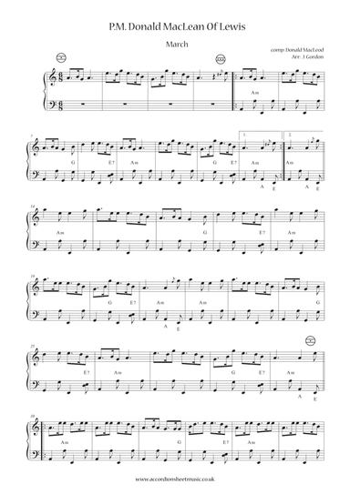P.M. Donald MacLean Of Lewis (arr. Julia Gordon)
