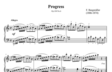 Burgmuller Progress Op.100 No.6 (arr. Ben Choupak)