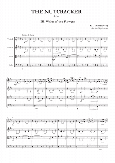 "Waltz of the Flowers" from Nutcracker Suite for String Quartet (arr. Diego Marani)