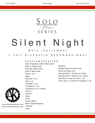 Silent Night for Solo Flugelhorn (Trumpet) and full orchestra (arr. Jeff D. Anderson)