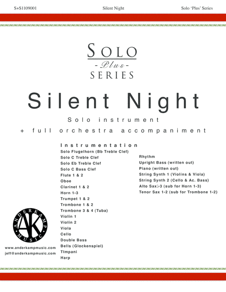 Silent Night for Solo Flugelhorn (Trumpet) and full orchestra (arr. Jeff D. Anderson)