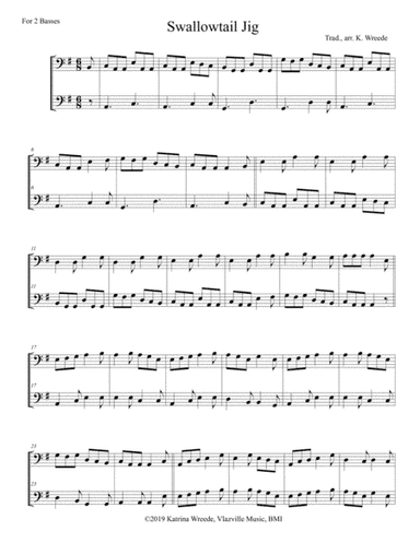 Swallowtail Jig (aka The Dancing Master) for Two Double Basses (arr. Katrina Wreede)