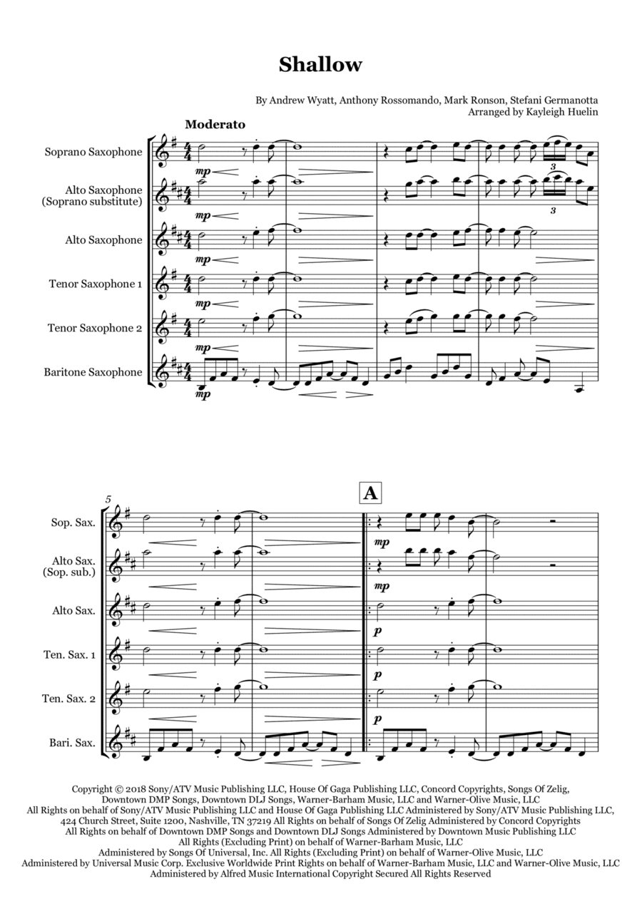 Shallow (arr. Kayleigh Huelin)