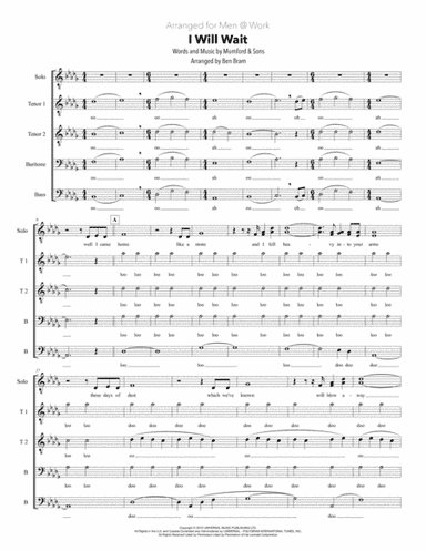 I Will Wait (arr. Ben Bram)