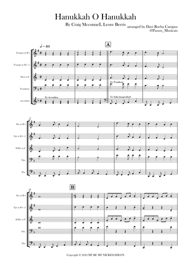 Hanukkah O Hanukkah (arr. Davi Rocha Campos)