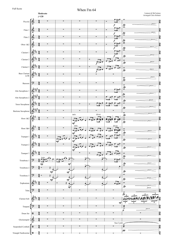 When I'm Sixty-four (arr. Chris Holmes)