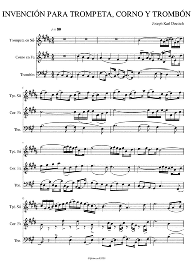 INVENCÓN PARA TROMPETA, CORNO Y TROMBÓN