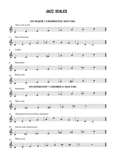 Jazz scales