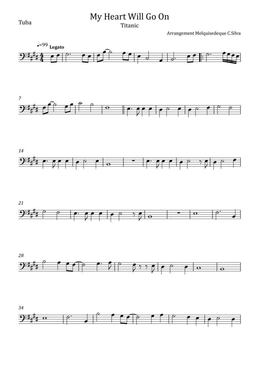 My Heart Will Go On (love Theme From 'titanic') (arr. Melquisedeque C.Silva)
