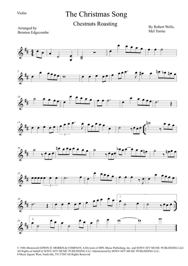 The Christmas Song (chestnuts Roasting On An Open Fire) (arr. Brenton Edgecombe)
