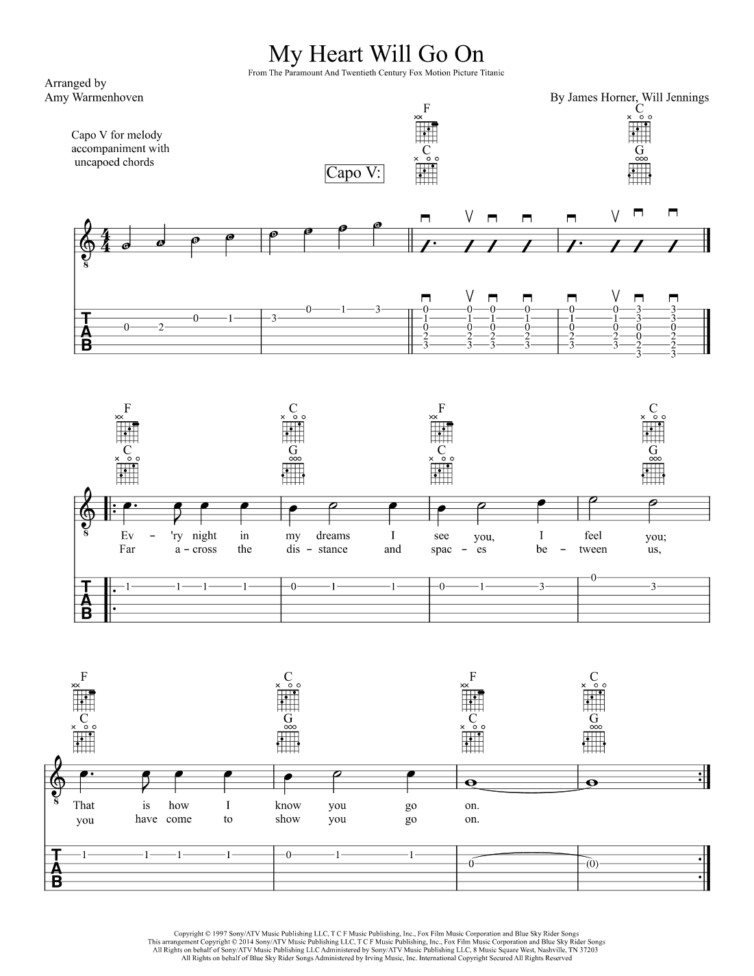 My Heart Will Go On (love Theme From 'titanic') (arr. Amy Warmenhoven)