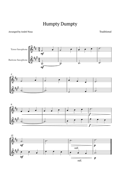 Humpty Dumpty (arr. André Nusa)