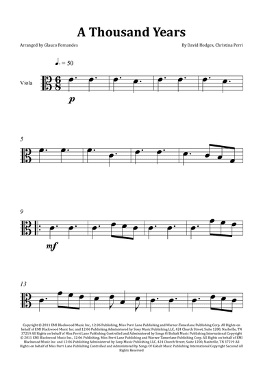 A Thousand Years (arr. Glauco Fernandes)