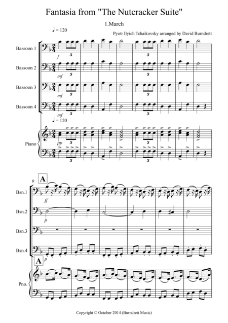 March (fantasia from the Nutcracker) for Bassoon Quartet (arr. David Burndrett)