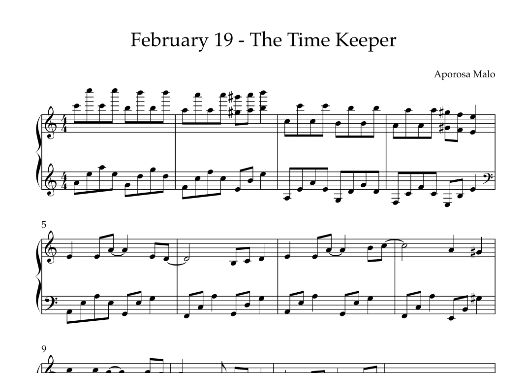 February 19 - The Time Keeper