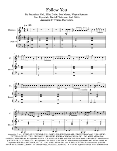 Follow You (arr. Thiago Marconato)