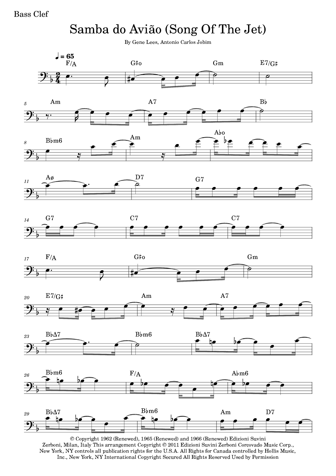 Song Of The Jet (samba Do Avião) (arr. Fabio Eduardo de Oliveira)