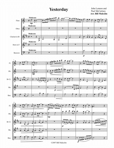 Yesterday (arr. Bill Malcolm)