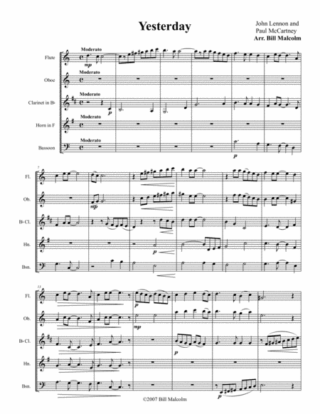 Yesterday (arr. Bill Malcolm)