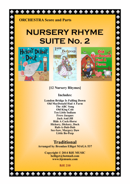 Nursery Rhyme Suite No. 2 - Orchestra Score and Parts (arr. Brendan Elliget)
