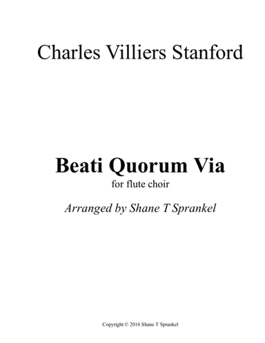 Beati Quorum Via (arr. Shane T Sprankel)