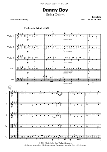 Danny Boy (arr. Gert Th. Walter)