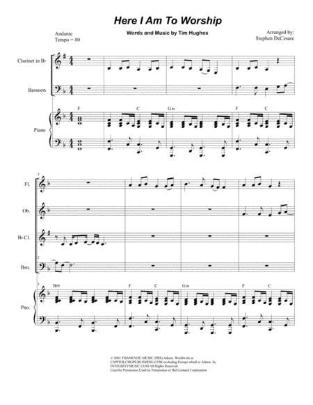 Here I Am To Worship (arr. Stephen DeCesare)