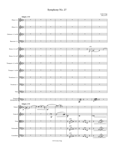 Symphony No.27 Score and parts